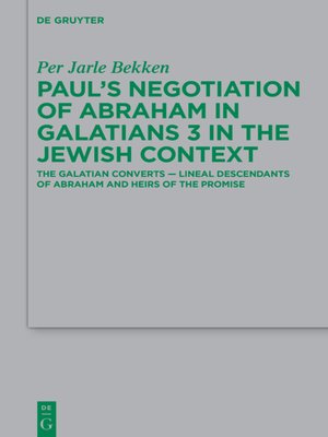 cover image of Paul's Negotiation of Abraham in Galatians 3 in the Jewish Context